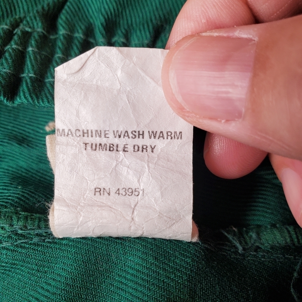 Vntg 70s Green Kids Pants. Single Stich. Rare. 4T. #0209 - Picture 5 of 13